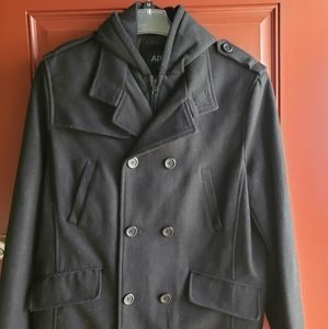 MEN'S APT. 9 BLACK PEACOAT NWT